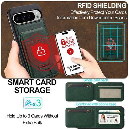 For Google Pixel 11 / 11 Pro LC.IMEEKE L3 Series Detachable RFID Card Bag Magsafe Phone Case(Green)