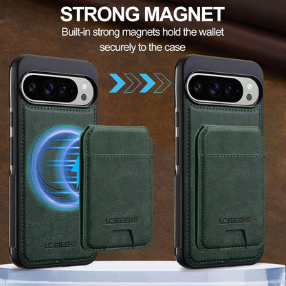 For Google Pixel 11 / 11 Pro LC.IMEEKE L3 Series Detachable RFID Card Bag Magsafe Phone Case(Green)