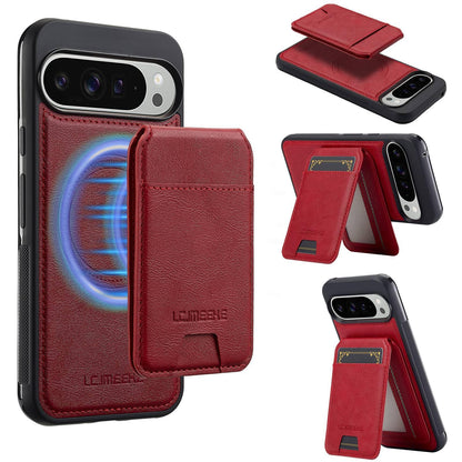 For Google Pixel 11 / 11 Pro LC.IMEEKE L3 Series Detachable RFID Card Bag Magsafe Phone Case(Red)