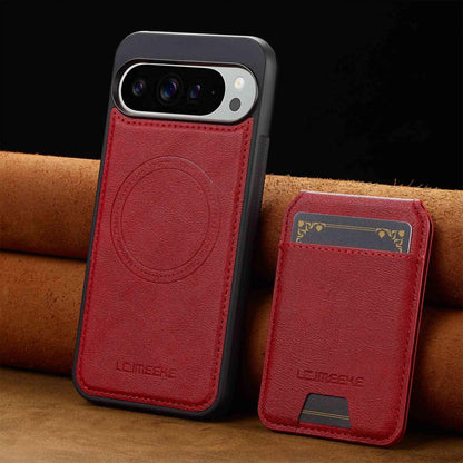 For Google Pixel 11 / 11 Pro LC.IMEEKE L3 Series Detachable RFID Card Bag Magsafe Phone Case(Red)