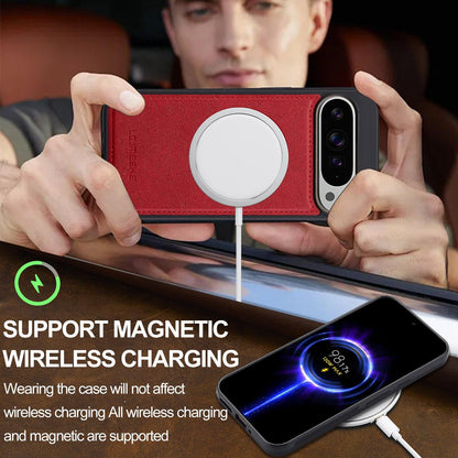 For Google Pixel 11 / 11 Pro LC.IMEEKE L3 Series Detachable RFID Card Bag Magsafe Phone Case(Red)