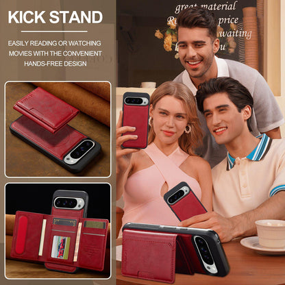 For Google Pixel 11 / 11 Pro LC.IMEEKE L5 Series Detachable RFID Card Bag Magsafe Phone Case(Red)