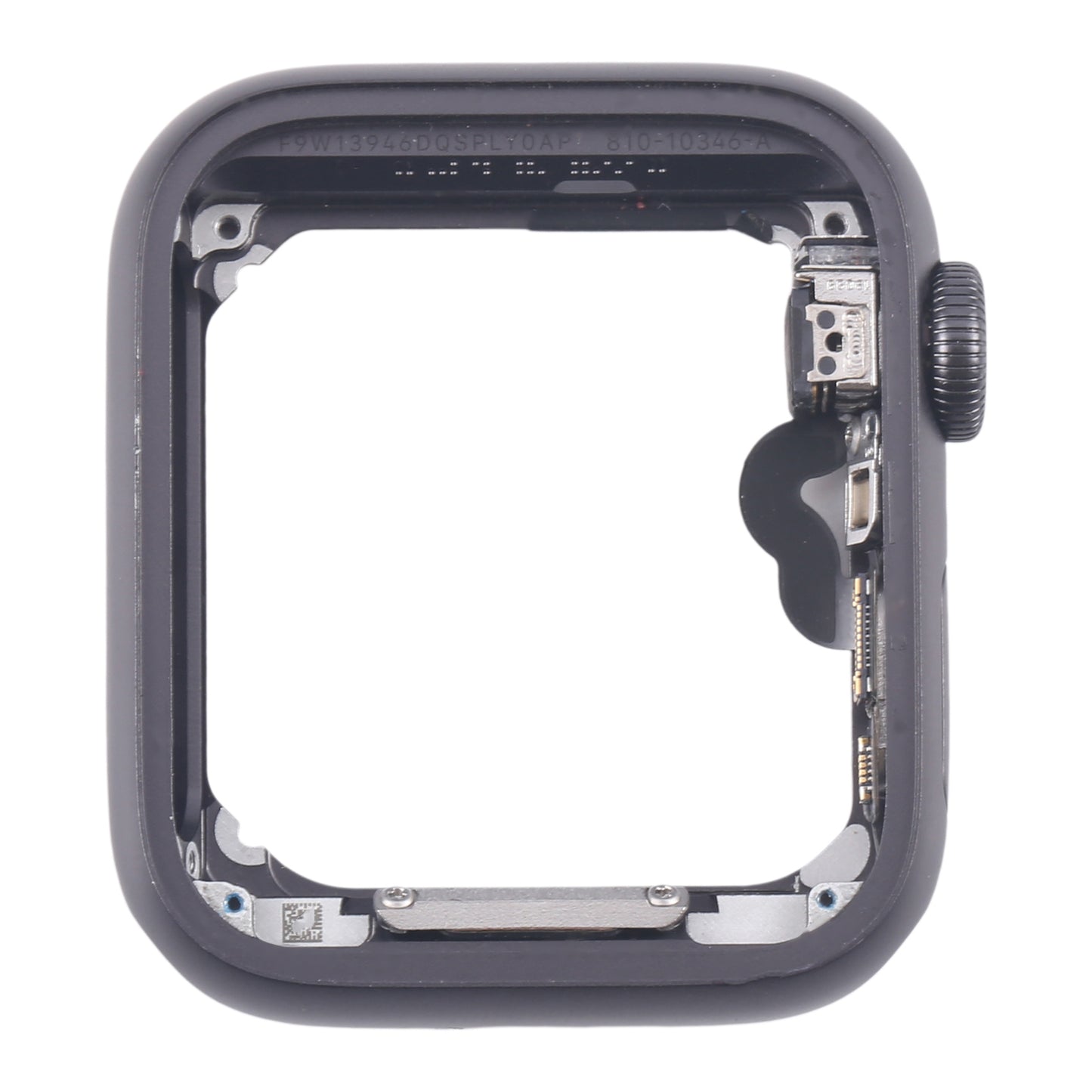 For Apple Watch Series SE 2020 44MM LTE Aluminium Alloy Middle Frame Bezel Plate with Crown Spin Axis Flex Cable(Grey)