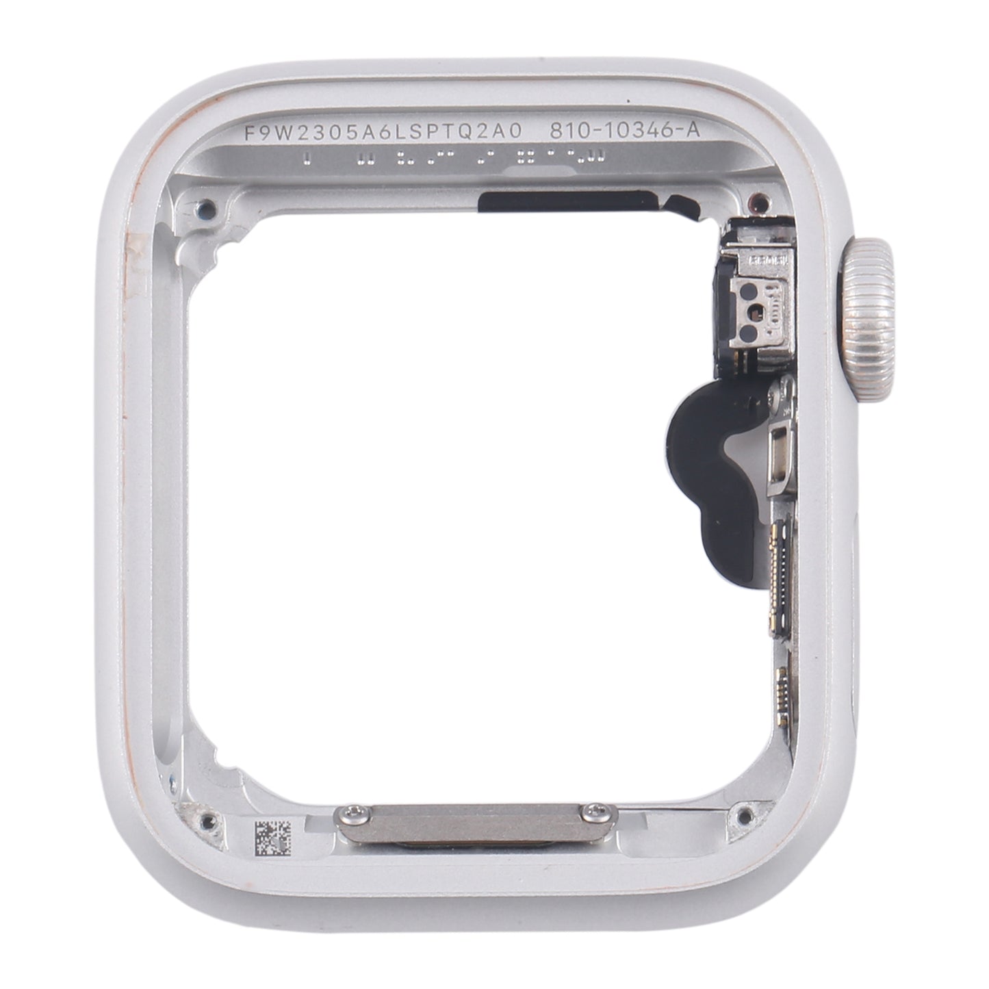For Apple Watch SE 2020 44MM GPS Aluminium Alloy Middle Frame Bezel Plate with Crown Spin Axis Flex Cable(Silver)