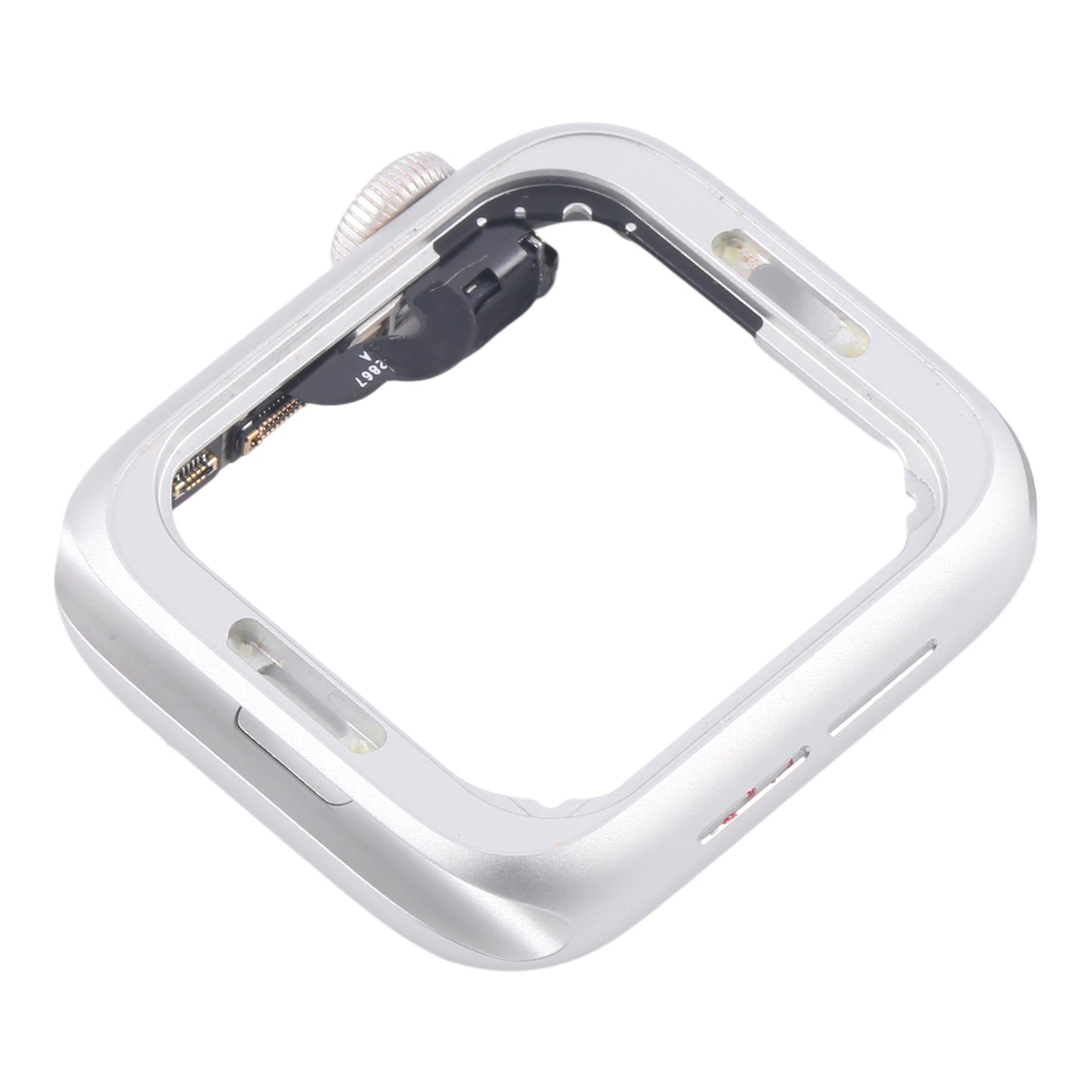 For Apple Watch SE 2020 44MM GPS Aluminium Alloy Middle Frame Bezel Plate with Crown Spin Axis Flex Cable(Silver)