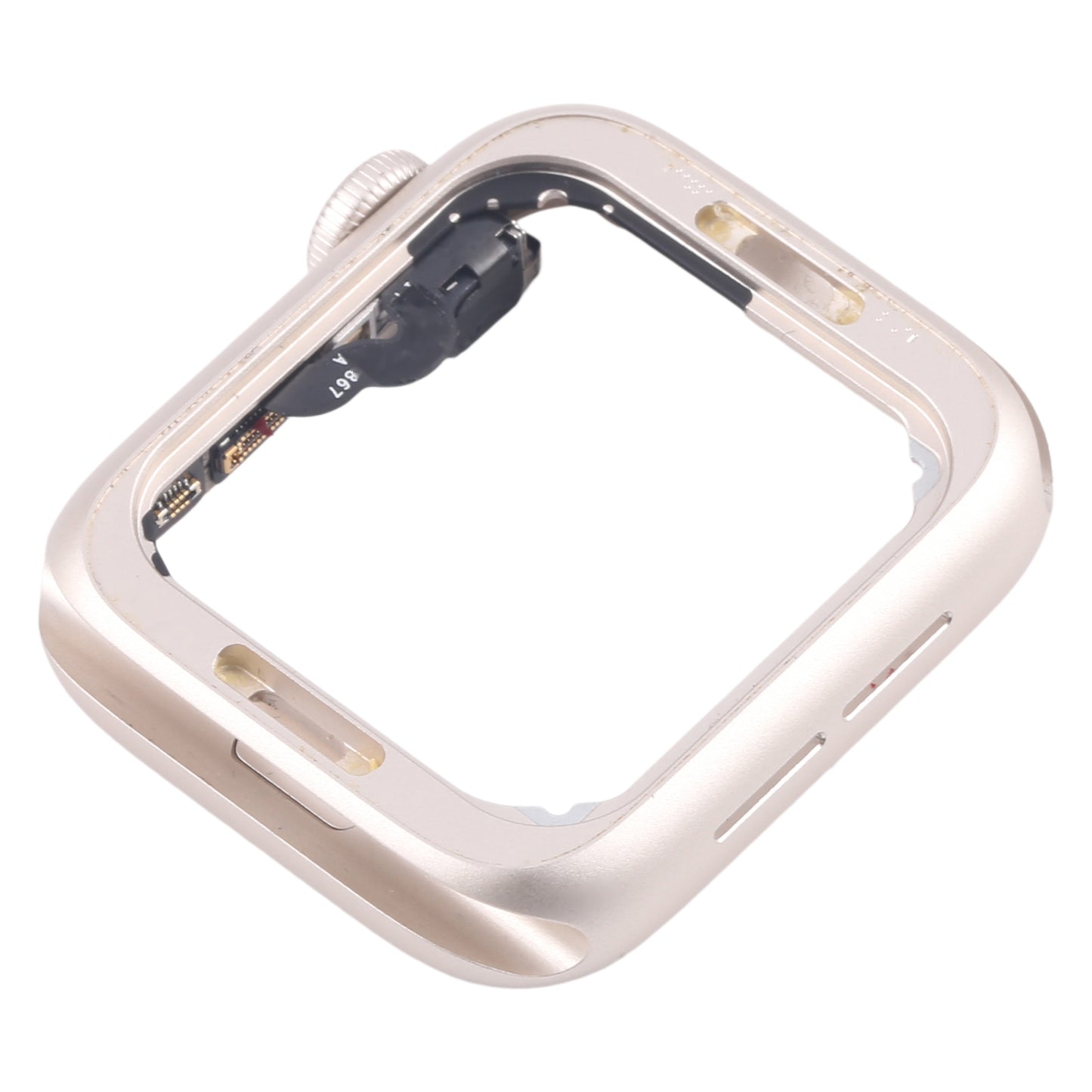 For Apple Watch SE 2022 40MM GPS Aluminium Alloy Middle Frame Bezel Plate with Crown Spin Axis Flex Cable(Starlight)