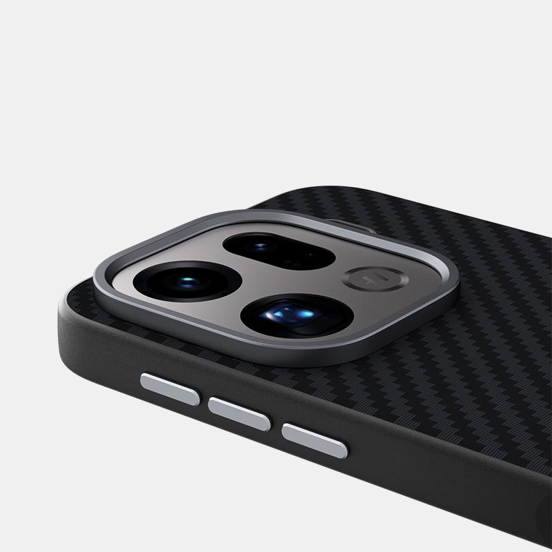 For OPPO Find X9 ABEEL C Carbon Fiber Series 6D Micro Relief MagSafe Phone Case - Black Red - EDA007428609B