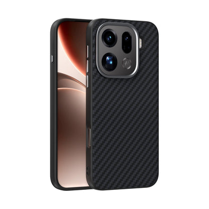 For OPPO Find X9 Pro ABEEL C Carbon Fiber Series 6D Micro Relief MagSafe Phone Case - Black - EDA007428610A