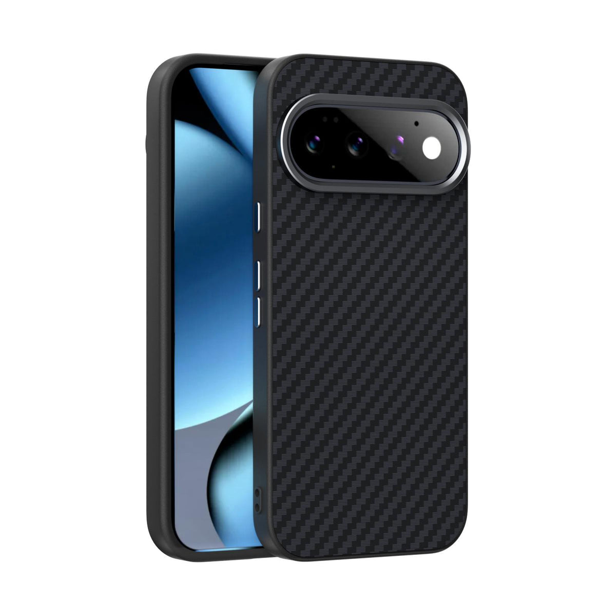 For Google Pixel 11 ABEEL C Carbon Fiber Series 6D Micro Relief MagSafe Phone Case - Black - EDA007429209A