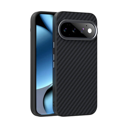 For Google Pixel 11 ABEEL C Carbon Fiber Series 6D Micro Relief MagSafe Phone Case - Black - EDA007429209A