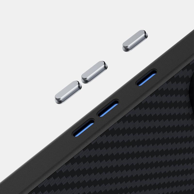 For Google Pixel 11 ABEEL C Carbon Fiber Series 6D Micro Relief MagSafe Phone Case - Black Red - EDA007429209B