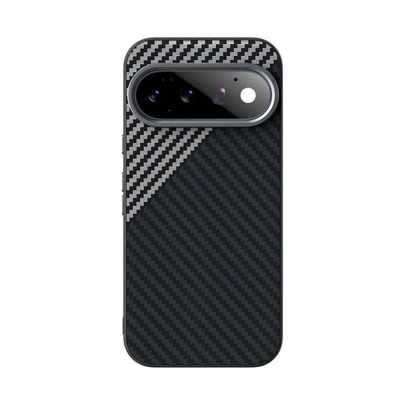 For Google Pixel 11 ABEEL C Carbon Fiber Series 6D Micro Relief MagSafe Phone Case - Black Grey - EDA007429209D