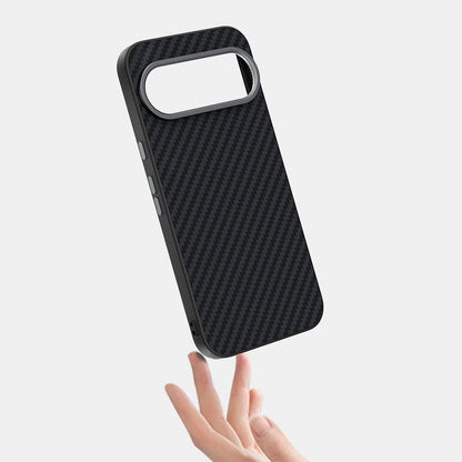 For Google Pixel 11 ABEEL C Carbon Fiber Series 6D Micro Relief MagSafe Phone Case - Black Grey - EDA007429209D