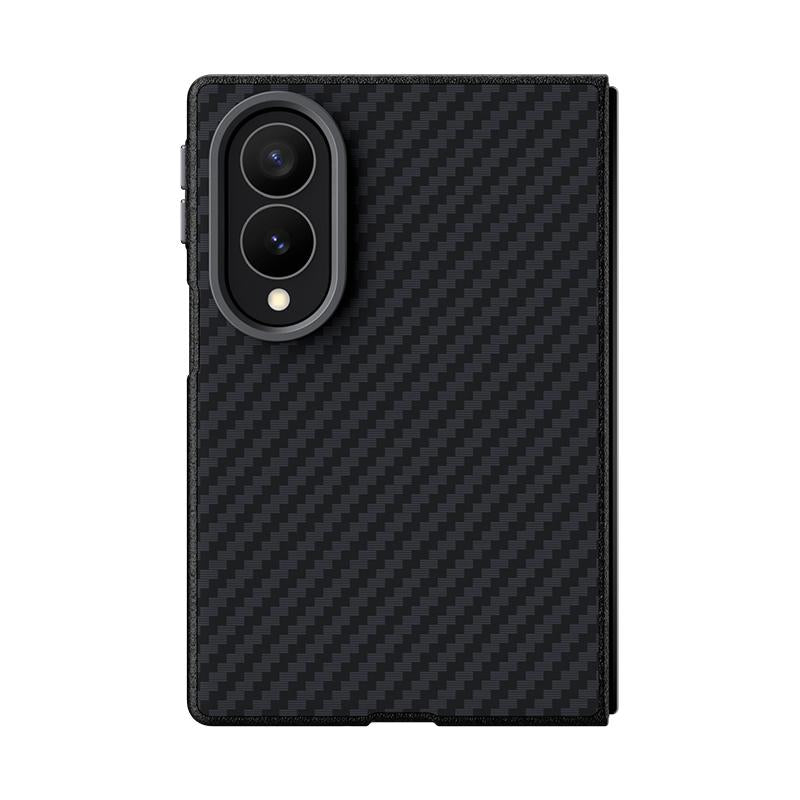 For Galaxy Z Fold8 5G ABEEL C Carbon Fiber Series 6D Micro Relief MagSafe Phone Case(Black)
