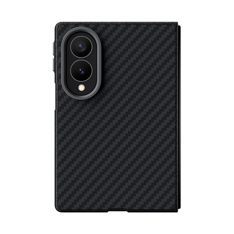 For Galaxy Z Fold8 5G ABEEL C Carbon Fiber Series 6D Micro Relief MagSafe Phone Case - Black - EDA007430508A