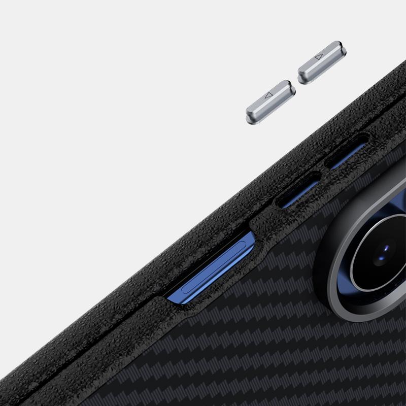 For Galaxy Z Fold8 5G ABEEL C Carbon Fiber Series 6D Micro Relief MagSafe Phone Case(Black)