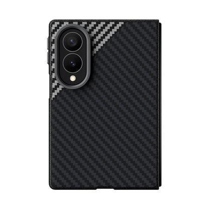 For Galaxy Z Fold8 5G ABEEL C Carbon Fiber Series 6D Micro Relief MagSafe Phone Case(Black Grey)
