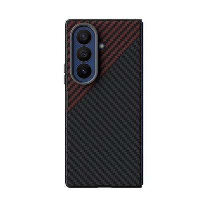 For Galaxy Z Fold8 Ultra 5G ABEEL C Carbon Fiber Series 6D Micro Relief MagSafe Phone Case(Black Red)