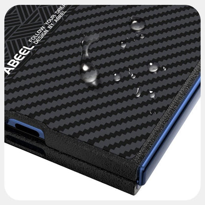 For Galaxy Z Fold8 Ultra 5G ABEEL C Carbon Fiber Series 6D Micro Relief MagSafe Phone Case(Black Grey)