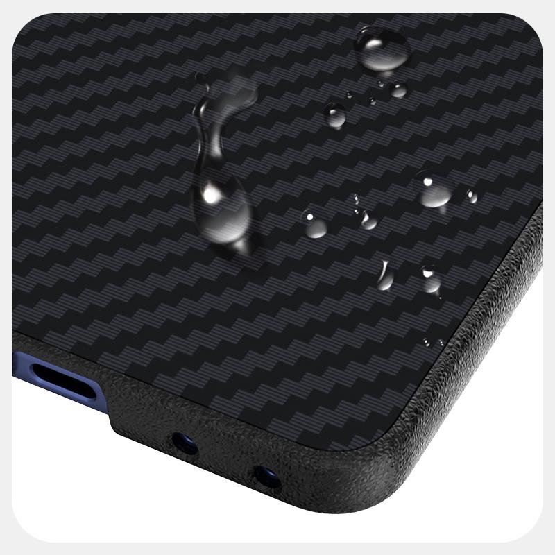 For Galaxy Z Flip8 5G ABEEL C Carbon Fiber Series 6D Micro Relief MagSafe Phone Case(Black Red)