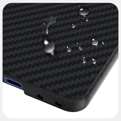 For Galaxy Z Flip8 5G ABEEL C Carbon Fiber Series 6D Micro Relief MagSafe Phone Case(Black Grey)