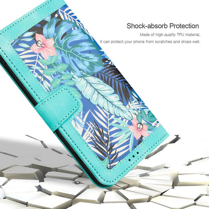 For Redmi Note 17 4G Global 171mm Floral Pattern Leather Phone Case with Lanyard(Green)