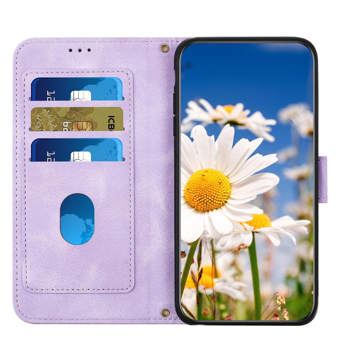 For Redmi Note 17 4G Global 171mm Floral Pattern Leather Phone Case with Lanyard(Light Purple)