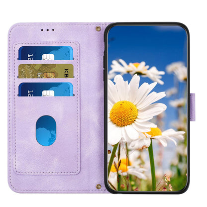 For Redmi Note 17 4G Global 171mm Floral Pattern Leather Phone Case with Lanyard(Light Purple)