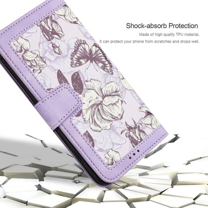 For Redmi Note 17 4G Global 171mm Floral Pattern Leather Phone Case with Lanyard(Light Purple)