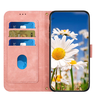 For Redmi Note 17 4G Global 171mm Floral Pattern Leather Phone Case with Lanyard(Pink)