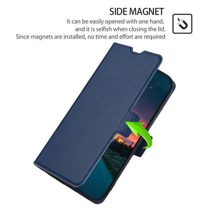 For Redmi K90 5G / Poco F8 Pro Ultra-thin Voltage Side Buckle Horizontal Flip Leather Phone Case(Blue)