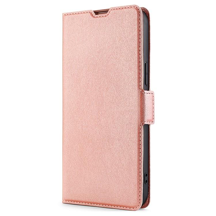 For Redmi K90 5G / Poco F8 Pro Ultra-thin Voltage Side Buckle Horizontal Flip Leather Phone Case(Rose Gold)