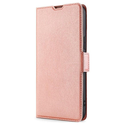 For Redmi K90 5G / Poco F8 Pro Ultra-thin Voltage Side Buckle Horizontal Flip Leather Phone Case(Rose Gold)