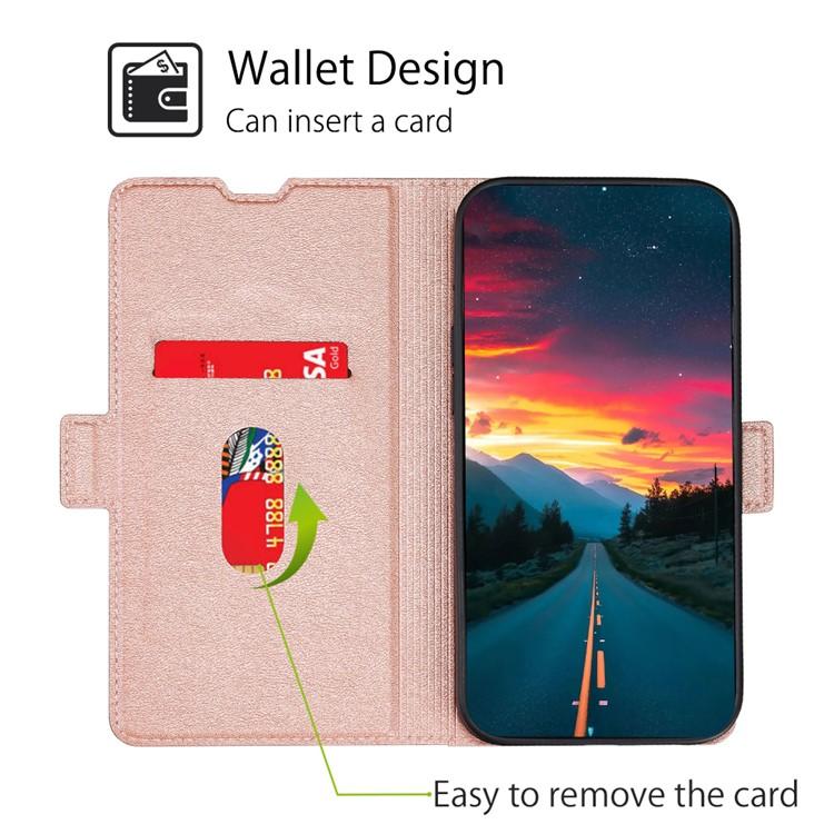 For Redmi K90 5G / Poco F8 Pro Ultra-thin Voltage Side Buckle Horizontal Flip Leather Phone Case(Rose Gold)