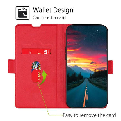 For Redmi K90 5G / Poco F8 Pro Ultra-thin Voltage Side Buckle Horizontal Flip Leather Phone Case(Red)