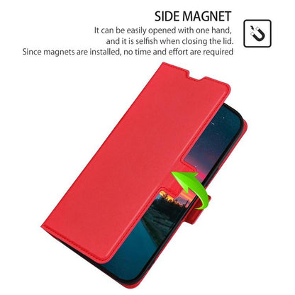 For Redmi K90 5G / Poco F8 Pro Ultra-thin Voltage Side Buckle Horizontal Flip Leather Phone Case(Red)