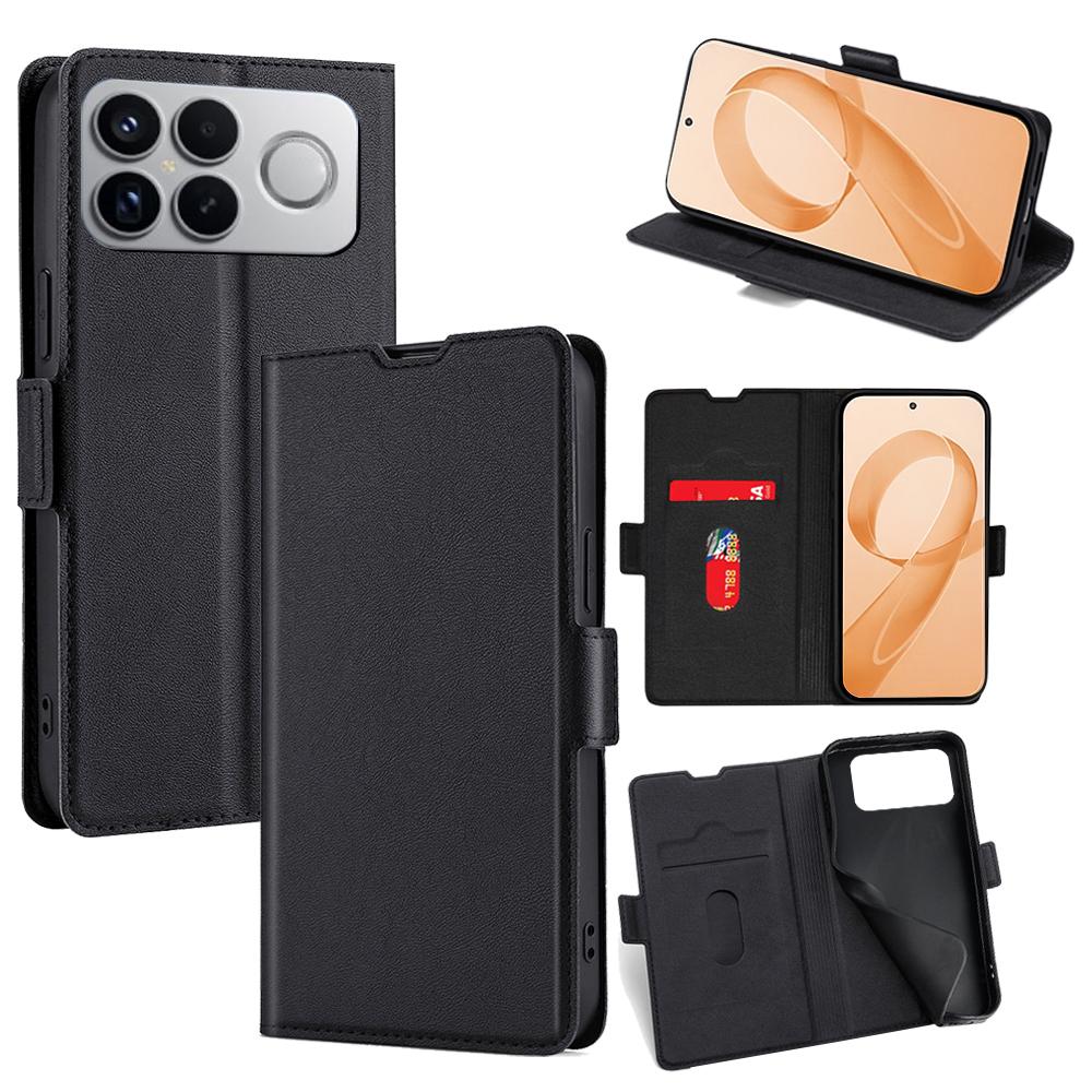 For Redmi K90 Pro Max 5G / Poco F8 Ultra Ultra-thin Voltage Side Buckle Horizontal Flip Leather Phone Case(Black)