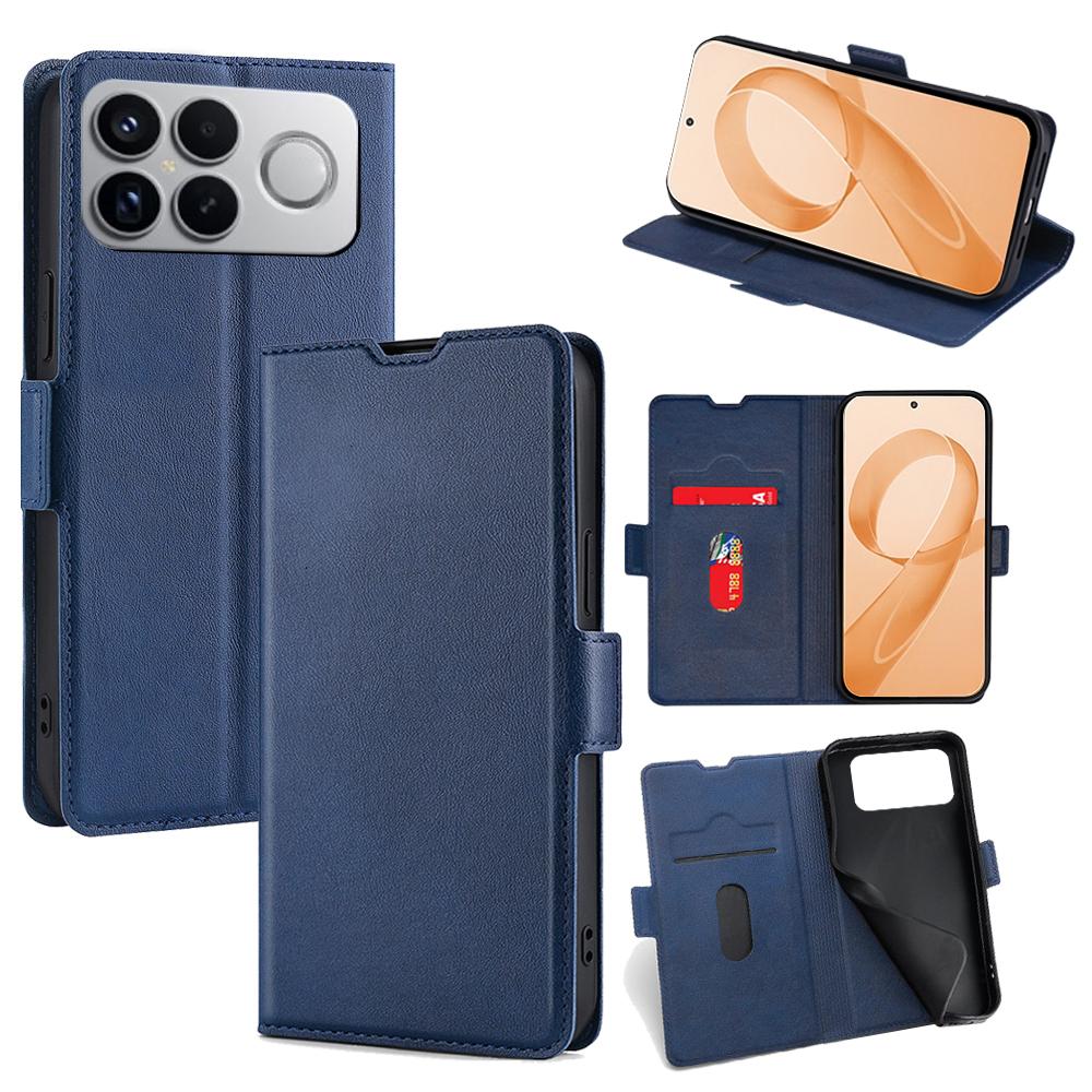 For Redmi K90 Pro Max 5G / Poco F8 Ultra Ultra-thin Voltage Side Buckle Horizontal Flip Leather Phone Case(Blue)