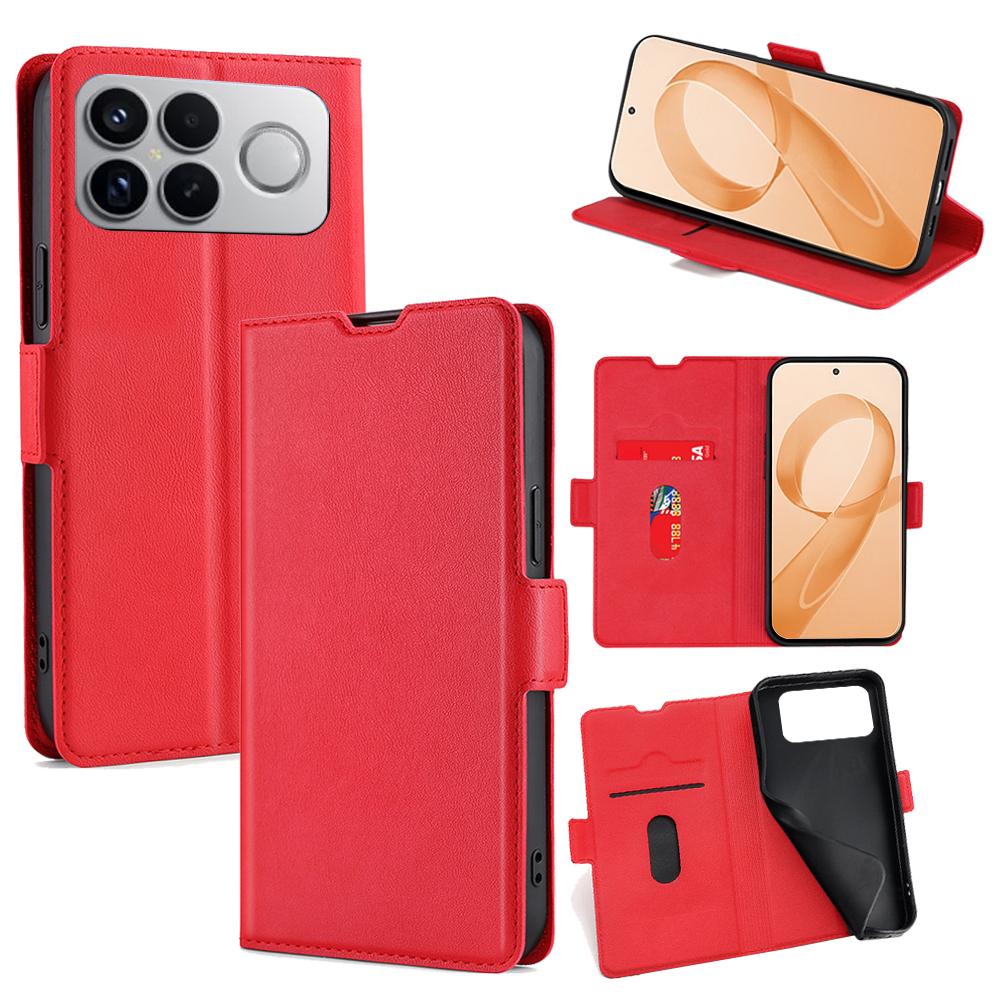 For Redmi K90 Pro Max 5G / Poco F8 Ultra Ultra-thin Voltage Side Buckle Horizontal Flip Leather Phone Case(Red)