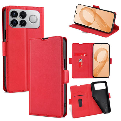 For Redmi K90 Pro Max 5G / Poco F8 Ultra Ultra-thin Voltage Side Buckle Horizontal Flip Leather Phone Case(Red)