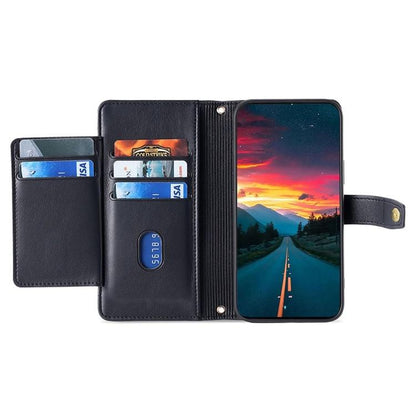 For Redmi K90 Pro Max 5G / Poco F8 Ultra Sheep Texture Cross-body Zipper Wallet Leather Phone Case(Black)