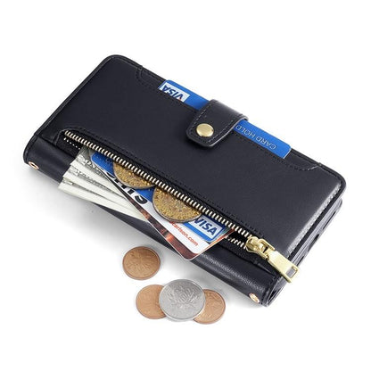 For Redmi K90 Pro Max 5G / Poco F8 Ultra Sheep Texture Cross-body Zipper Wallet Leather Phone Case(Black)