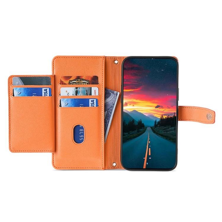 For Redmi K90 Pro Max 5G / Poco F8 Ultra Sheep Texture Cross-body Zipper Wallet Leather Phone Case(Orange)