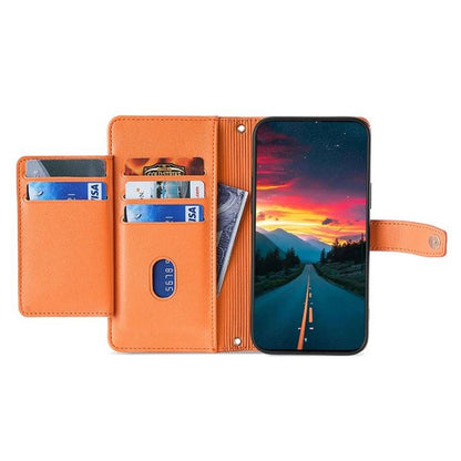 For Redmi K90 Pro Max 5G / Poco F8 Ultra Sheep Texture Cross-body Zipper Wallet Leather Phone Case(Orange)