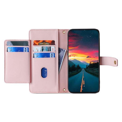 For Redmi K90 Pro Max 5G / Poco F8 Ultra Sheep Texture Cross-body Zipper Wallet Leather Phone Case(Pink)