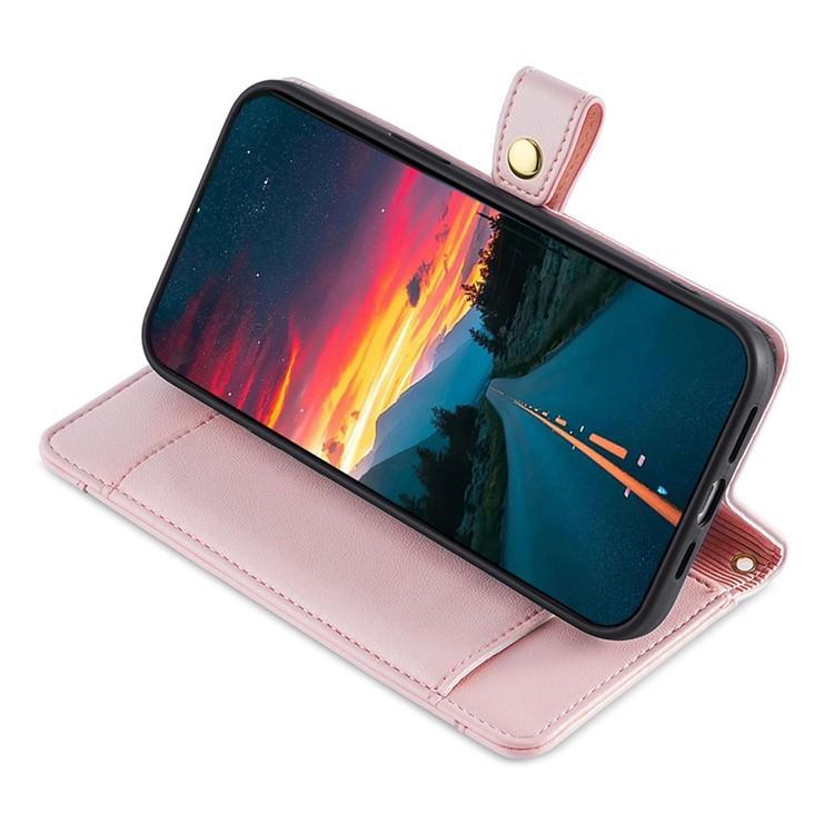 For Redmi K90 Pro Max 5G / Poco F8 Ultra Sheep Texture Cross-body Zipper Wallet Leather Phone Case(Pink)