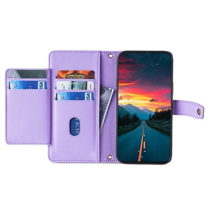 For Redmi K90 Pro Max 5G / Poco F8 Ultra Sheep Texture Cross-body Zipper Wallet Leather Phone Case(Purple)