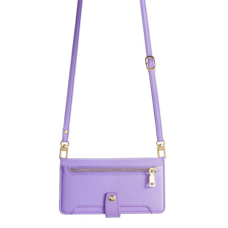 For Redmi K90 Pro Max 5G / Poco F8 Ultra Sheep Texture Cross-body Zipper Wallet Leather Phone Case(Purple)
