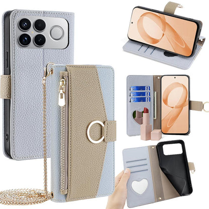 For Redmi K90 Pro Max / Poco F8 Ultra Crossbody Litchi Texture Leather Phone Case(Blue)