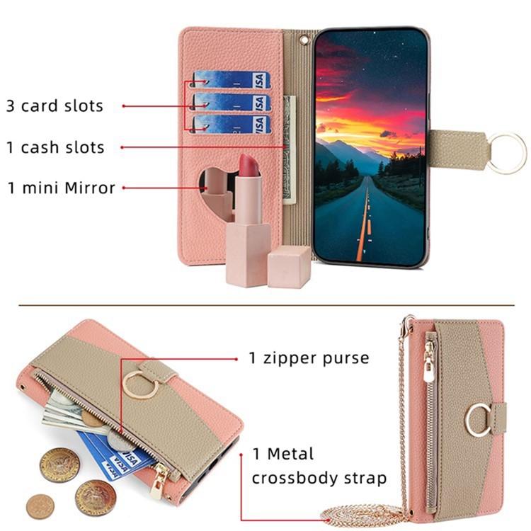 For Redmi K90 Pro Max / Poco F8 Ultra Crossbody Litchi Texture Leather Phone Case(Pink)
